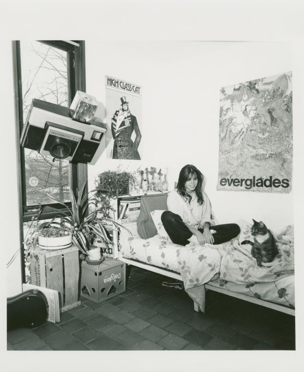 Joseph & Mary Merz, architects. Daughter Julie & cat.